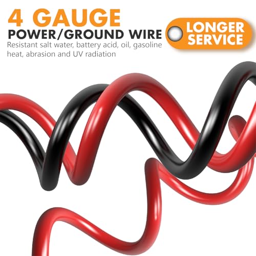 4 Gauge Wire Battery Cable CCA 50ft with 100A Fuse,Cable Sleeve for Car Amp - size: 50FT Wire + ANL Fuse + Cable Sleeve