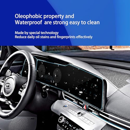 2024 2025 2026 Hyundai Elantra Screen Protector for 2021-2023 2026 Hyundai Elantra Limtied/Hybrid Dual 10.25Inch Soft Screen Protector Touchscreen Protective Film for 2024 Elantra N Accessories (2PCS) - size: elantra 10.25inch