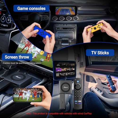 OTTOCAST 4-in-1 Car TV Mate Max & Wireless Carplay/Android Auto Adapter
