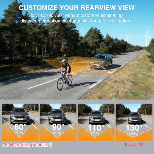 Bicycle Rear View Camera with Zoom Function, 10-Hour Battery Life