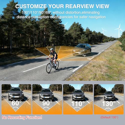 Bicycle Rear View Camera with Zoom Function, 10-Hour Battery Life