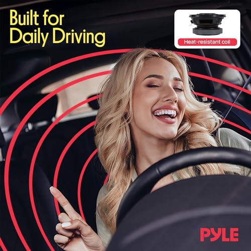 Pyle 2-Way Universal Car Stereo Speakers - 120W 3.5 Inch Coaxial Loud Pro Audio Car Speaker Universal OEM Quick Replacement Component Speaker Vehicle Door/Side Panel Mount Compatible - PL31BK (Pair)