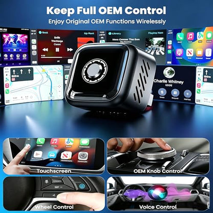 Wireless CarPlay Adapter, for 2018+ Factory Wired CarPlay Vehicles