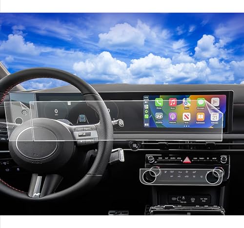 2025-2026 for Hyundai Tucson 【1-Pc Design】 Matte Screen Protector & AC Film - size: Tucson 12.3inch