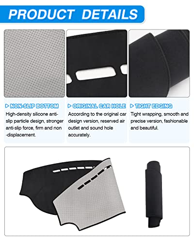 Cartist Dash Cover for Kia Soul 2014-2019 Dashboard Cover Mat - size: Kia Soul 2014-2019