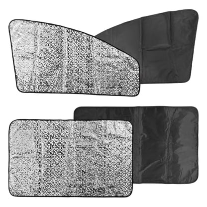 4PCS Magnetic Car Side Window Sun Shades, UV & Privacy Protection Curtains, Universal Window Covers for Sleeping, Breastfeeding, Camping, Travel, Changing Clothes (Black)