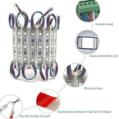 EAGWELL 20 Ft Storefront Lights RGB Module LED Lights - color: RGB (Red, Green, Blue)