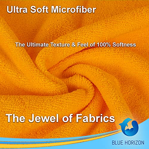 Orange Large Microfiber Cleaning Towels, 36-Pack Dual-Sided Ultra Soft Plush Washcloth, Professional Grade Premium Microfiber Detailing Cloths, Car, Household and Commercial (Orange, 16" x 16") - color: Orange