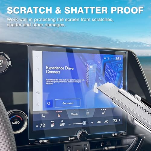 Karltys [Upgrade 2 Pack 2022-2025 2026 Lexus NX 9.8 Inch Screen Protector [No Glare & Fingerprint] for Models NX250 NX350 NX350h NX350 F-Sport HD Touchscreen Tempered Glass Navigation Protective Film - size: 2022-2025 2026 Lexus NX 9.8-Inch