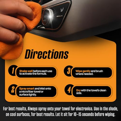 Magic Finish Interior Cleaning Spray (16 fl oz) – All-in-One Car Cleaner Spray for Seats, Dashboards & Consoles – Fast-Acting Car Cleaning Supplies for Rubber, Plastic, Carpet & Upholstery - size: 16 Fl Oz (Pack of 1)