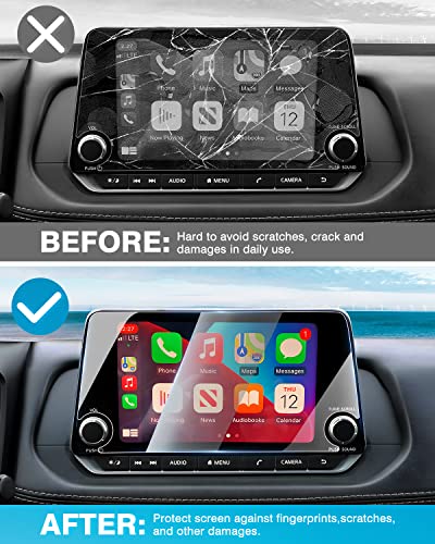 (2PCS 2Packs 2Pieces ) Screen Protector for 2021-2026 Nissan Rogue S SV /2019-2025 Nissan Altima 2.5 SR /2020-2025 Sentra 8 Inch [No Glare & Fingerprint] Tempered Glass Nissan Rogue S SV / Altima / Sentra Accessories - size: 8 Inch 2021-2025 Nissan Rogue