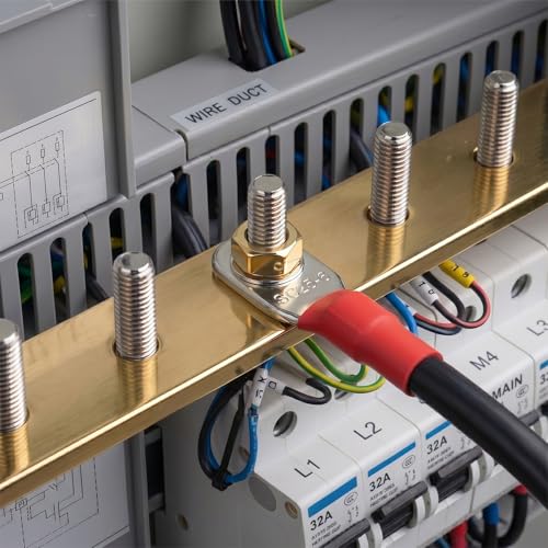 10PCS 4 Gauge Wire Connectors with Heat Shrink Tubing, Battery Terminal Ends, Tinned Copper Ring Terminals for 4 AWG - for Automotive, RV, Solar & Outdoor Power Equipment(SC25-6) - size: SC25-6