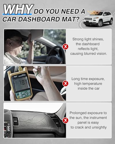 CARTIST Dash Cover Fits for Jeep Cherokee 2014-2023 (NOT for Grand Cherokee) (Only Fits Cherokee Latitude) Dashboard Cover Mat for Cherokee Accessories - size: Jeep Cherokee 2014-2023