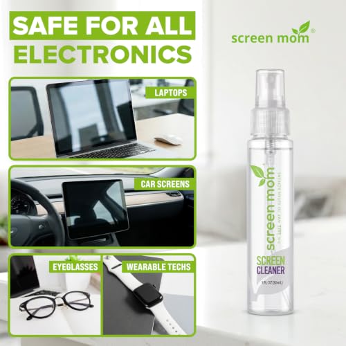 Screen Mom Screen Cleaner Spray 2 Pack-2x1oz for TV, Car, Laptop & Computer - size: 1oz Pack of 2