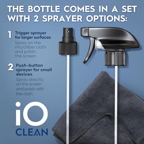 Screen Cleaner Spray (16oz+16oz) – Cleaning Kit for LCD LED OLED TV - size: 32 Fl Oz (Pack of 2)