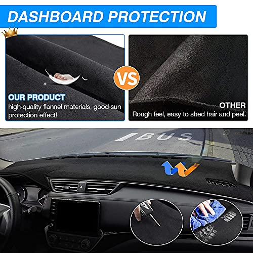 Cartist Dash Cover for Toyota Sienna 2004 2005 2006 2007 2008 2009 2010 Dashboard Cover Mat Non-Slip Pad Carpet Sunshield Protector - size: 04-10 Sienna(Black)
