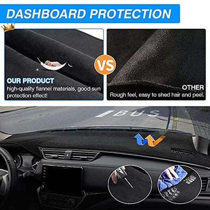 Cartist Dash Cover for Toyota Sienna 2004 2005 2006 2007 2008 2009 2010 Dashboard Cover Mat Non-Slip Pad Carpet Sunshield Protector - size: 04-10 Sienna(Black)