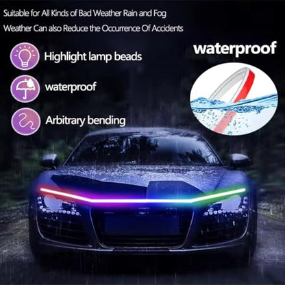 RGB Car LED Hood Light Strip for Cars, SUVs, Trucks, 70 Inches - color: RGB, size: 70 Inches