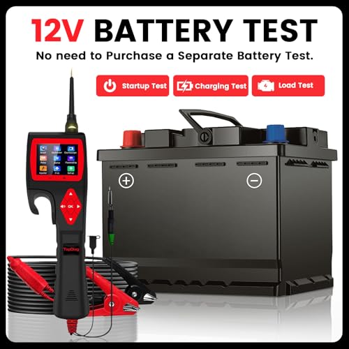 TopDiag P200 Power Circuit Probe Kit - Circuit Breaker Finder, Automotive Circuit Tester, 9~30V Voltage Range, Multimeter, Relay Test, Fuel Injector Tester, Activating Component, Oscilloscope Mode - style: P200