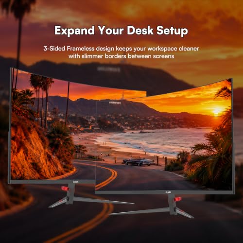 27 Inch Curved Monitor, FHD 1080P 100Hz Computer Display | 1800R VA Screen, 4000:1 Contrast, 99% sRGB, HDR10, FreeSync, HDMI, DisplayPort, VESA 100x100mm Monitor for Office, Study, Home PC - size: 27 inch