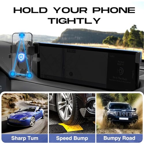 Sunsdrew Car Phone Holder for Genesis GV80 2022-2024 Accessories,Adjustable GPS GV80 Phone Mount ONLY for 14.5-inch Screen,Hands-Free Ultra Stable Phone Stand for All Phones - size: For GV80