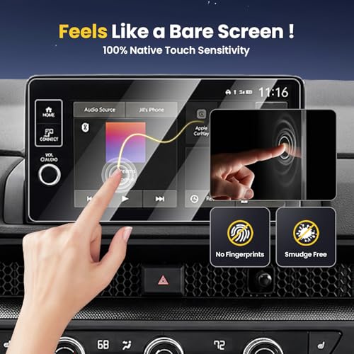Karltys Screen Protector for 2026 2027 Honda CRV/HRV CR-V (LX/EX/EX-L/Sport Hybrid/TrailSport Hybrid/Sport-L Hybrid) 9 inch [No Glare & Fingerprint] Tempered Glass Honda CRV Accessories - size: 9" Honda CRV 2026