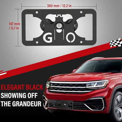 No Drill Front License Plate Frame Fits Volkswagen Atlas 2018-2026