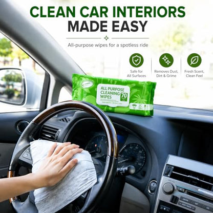 Air Jungles All Purpose Cleaning Wipes 210 Count, XL 8x10 Inch - size: 70 Count (Pack of 3)