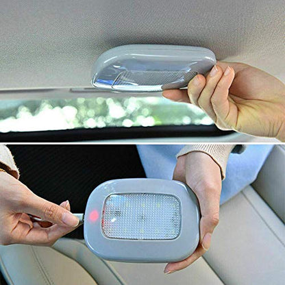 MASO Car Interior Dome Light 10LED Ceiling Roof Lamp 12V USB Rechargeable Reading Lights for Trailer/Van/Yacht/Boat/Caravan（Black+White）
