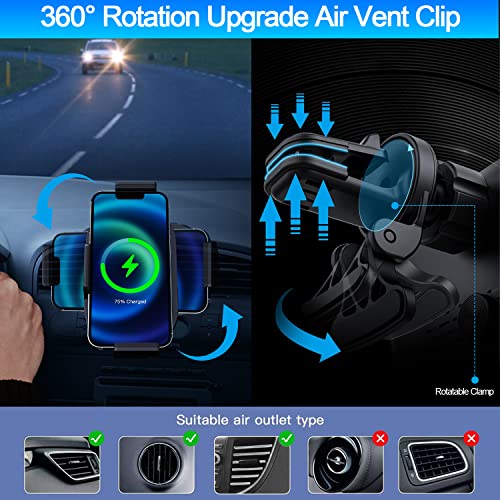 Wireless Car Charger Mount for Samsung Galaxy Z Fold 8 7,15W Fast Charging - color: Black-With 60W Car Charger
