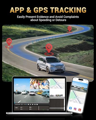2.5K+1K Dual Dash Cam Front and Inside with GPS WiFi, 32GB Card, 24Hr Park - style: 2 front and inside