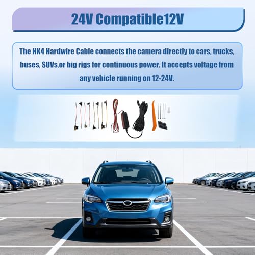 Hardwire Kit with 8pcs Full Set Circuit Fuse Taps Type-C Port Compatible with A329 Series A229 Series A119Mini2 A139Pro WM1 T130 Dash Cam, (Replacement for HK4)