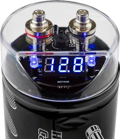 Audiopipe ACAP-D3500 Car Audio 24 Volt Surge Power 3.5 Farad Capacitor Kit for Car Stereo Amplifier with Digital Display and Electronic Protection, Black (3.5 Farad) - style: 3.5 Farad