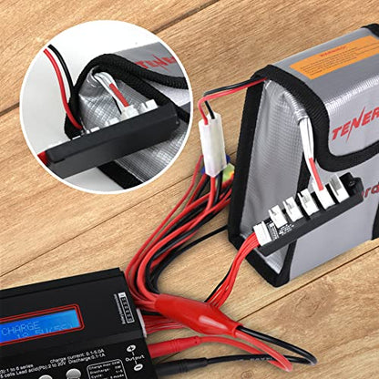 Tenergy 4 Pack, Fire Retardant Lipo Bags, Battery Bags for Charging and Storage, 5.5x3.5x2 inches Each - size: 2x Small 5.5x3.5x2in (Pack of 2)
