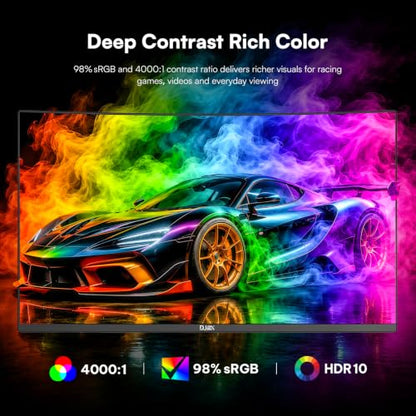 24 Inch Curved Gaming Monitor, FHD 1080P, 200Hz | 3000R, 4000:1 Contrast, 1ms Response Time, 98% sRGB, AMD FreeSync, Eye Care, HDMI 2.0 & DP 1.4, VESA Mount, for Game & Office - size: 24 inch