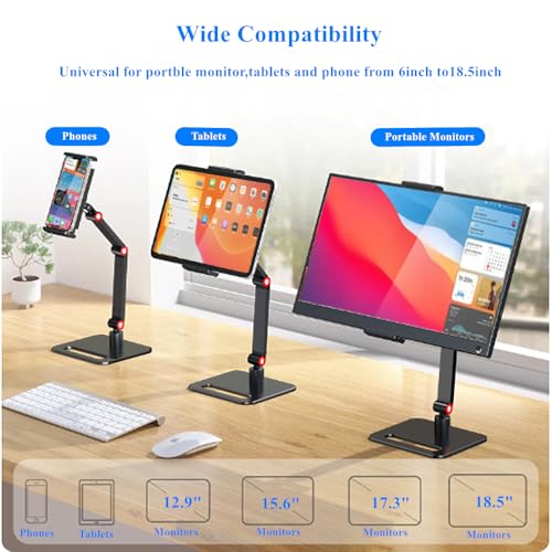 Portable Monitor Holder for 6-18.5 inch Screen Desktop Monitor Tablet Stand