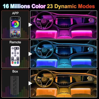 Car LED Lights, RGB Smart Car Interior Lights, App Remote Control - color: RGB 48SMD