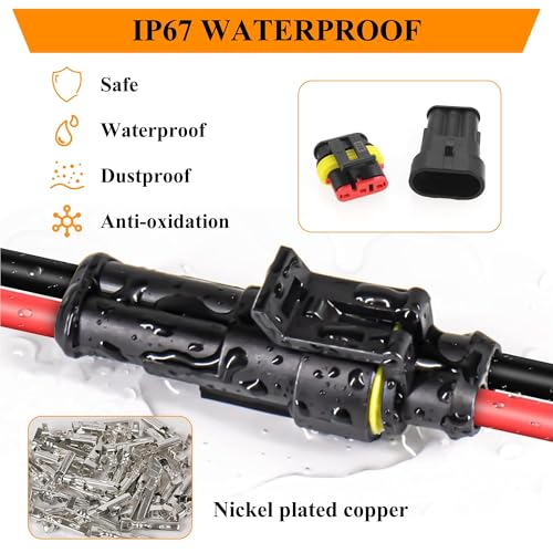 808PCS 50Sets Waterproof Automotive Electrical Connectors Plug Kit