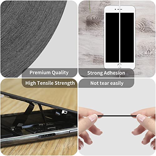 2mm / 3mm x 50M LCD Repair Tape Phone Screen Adhesive Tape LCD Touch Screen Repair Tape with 1 Tweezers for Cell Phone, iPad, Tablets, Laptops, LCD Screen - size: 2mm+3mm
