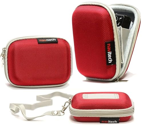Navitech Red Hard Protective Travel Case Compatible With Kenwood DRV-A700W