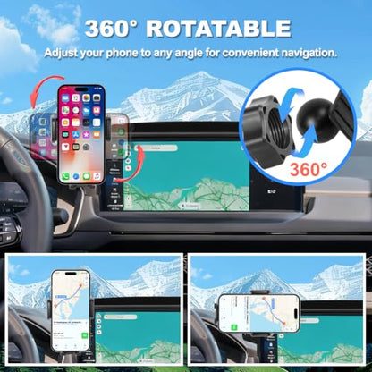 Car Phone Holder Fit for 2023-2025 Honda Accord Accessories Phone Mount 12.3-inch Screen Fixed Clip, Cell Phone Automobile Cradles Hands-Free 360 Degree Rotation Not Affect Air Vent - size: 2023-2025 Honda Accord