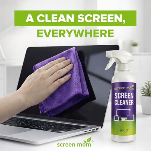 Screen Mom Screen Cleaner Spray 4 Pack-16oz for TV, Car, Laptop & Computer - size: 32 Fl Oz (Pack of 2)