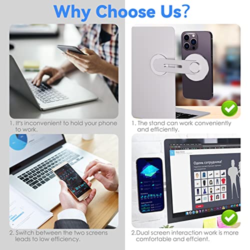 CloudValley Magnetic Laptop Phone Holder with MagSafe iOS 16 macOS Ventura - color: Silver