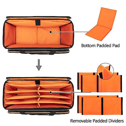 Trunab Large Travel DJ Cable File Bag with Inner Detachable Divider