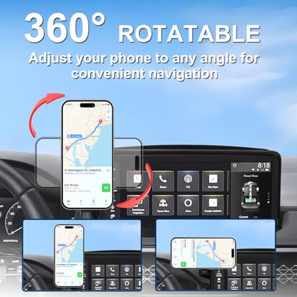 Car Phone Holder Compatible with Honda Accord 2018-2022 8-inch Screen Fixed Clip, Magnet Cell Phone Mount Compatible with MagSafe, Hand-Free 360° Rotation Phone Automobile Cradles Not Affect Air Vent - size: 18-22 Honda Accord