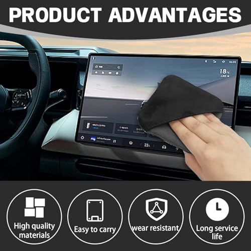 Car Screen Cleaner, Touch Screen Cleaner Cloth for Car, Microfiber Cleaning Pad Car Cleaning Wipes, Car Interior Cleaning Cloth Fit for Car Dashboard/Display/Electronic Devices (Square) - style: Square