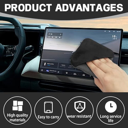 Car Screen Cleaner, Touch Screen Cleaner Cloth for Car, Microfiber Cleaning Pad Car Cleaning Wipes, Car Interior Cleaning Cloth Fit for Car Dashboard/Display/Electronic Devices (Square) - style: Square