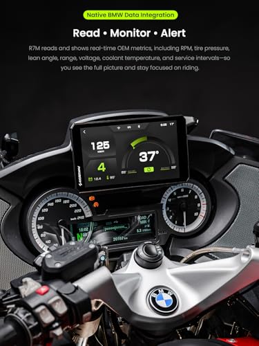 R7M 7" Wireless Motorcycle CarPlay & Android Auto for BMW Motorcycles - Native Wonder Wheel & Action Camera Control (GoPro/Insta360)| TPMS/RPM| OTA Updates|1200-Nit IP69K GPS | Nav Prep 5/6 - size: R7M Motorcycle Carplay for BMW