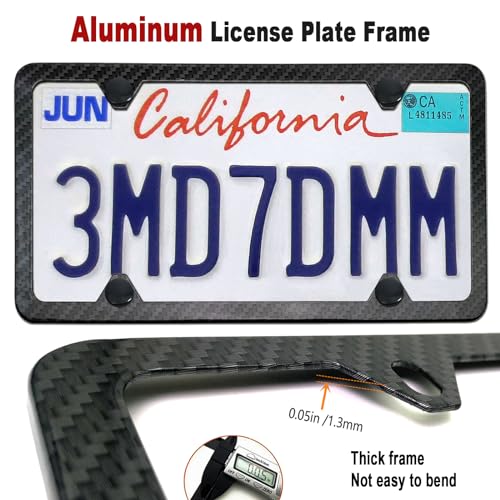 Aootf Trailer License Plate Holder Bracket, Rubber Holder with Carbon Frame - color: Rubber Bracket with Carbon Frame