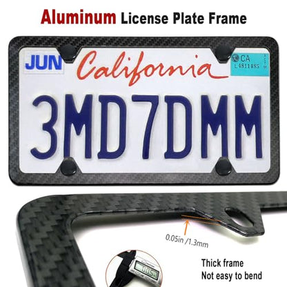 Aootf Trailer License Plate Holder Bracket, Rubber Holder with Carbon Frame - color: Rubber Bracket with Carbon Frame